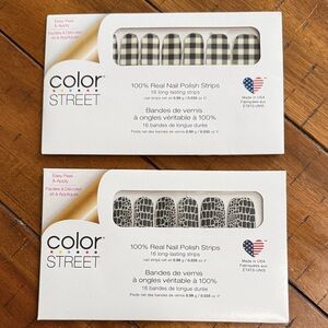 Color Street Hiss and Make Up and Plaid About You TealNail Polish Strips NEW